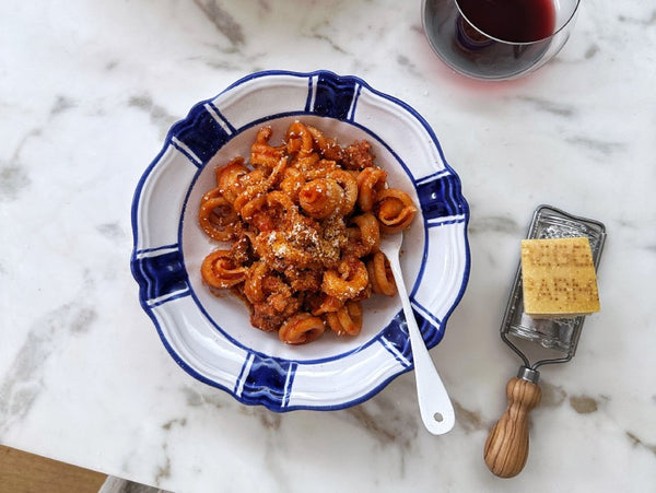 RED, RED WINE WITH PORK & FENNEL SAUSAGE AND TROTTOLONI - Salumi Australia